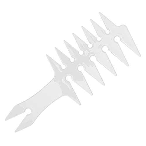 Peine de dientes anchos doble faz blanco 7.9 x 3.1 in miniatura 1