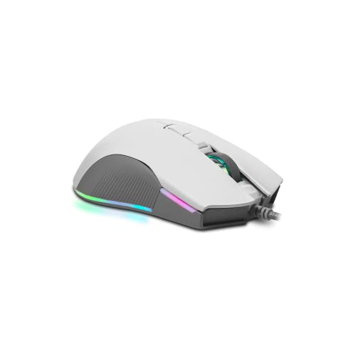 Eos Ivory Mouse da gaming professionale con illuminazione RGB, 16000 dpi e sensore ottico Pixart PMW 3360 - Colore Bianco - Mouse gaming - Immagine 8