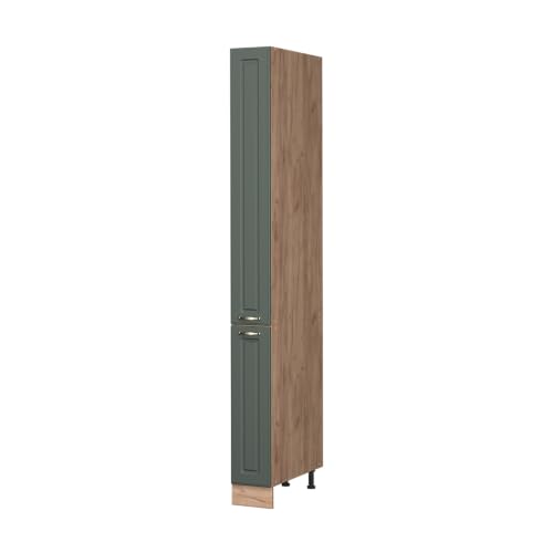 Mueble de botica Fame-Line verde y roble de 20 cm para cocina 2