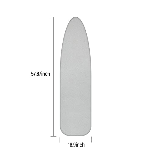 Xlybsst Thick Ironing Board Cover And Pad, Resist Scorching And Staining Thick Padding And Elasticized Edge 54" X 15" Ironing Board Covers With 4 Fasteners #TOP1