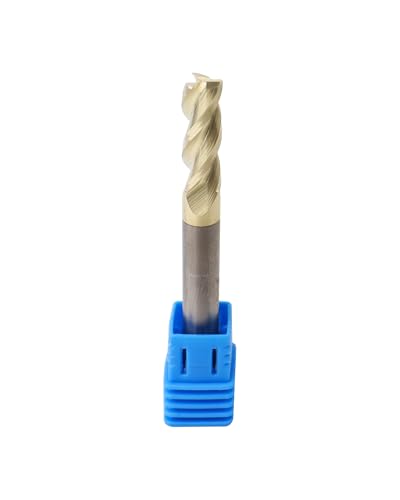 Image of 1 /4 inch Carbide Corner Radius End Mills, ZRN Coated, 3 Flute, End Mill Bits for Aluminum, CNC Router Bits with 37 Degree Helix, 015 inch Corner Radius Milling Cutter