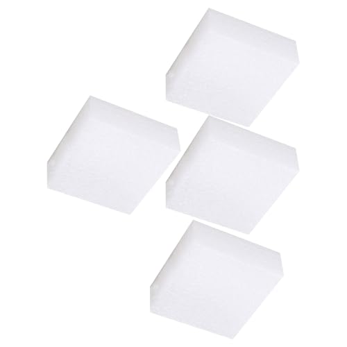 GAROZATION Almohadillas de Espuma para Fieltrar Aguja 4 Pcs, Tapetes de Fieltro de Lana Blanco, 15x15x5 Cm, Cojín Resistente para Trabajos de Manualidades y Bricolaje