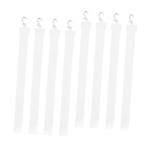 VILLFUL 8pcs Plastic Merchandising Hanging Strip for Supermarket Display Hanging Tabs for Retail
