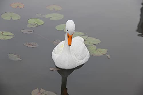 Fiomva Realistic Duck Mallard Swan Flamingo Hunting Decoy Garden Decor,Floating Swan Decoys For Geese Pool Pond,Garden Bird Statue, (Swan, 13.7X9.2 D) #TOP2