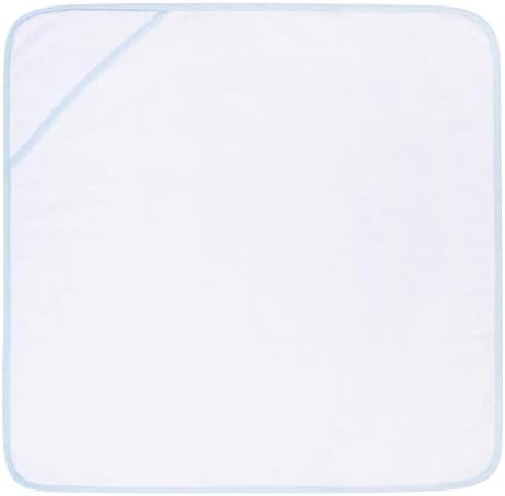 2 x Hooded Baby Towel Soft 100% Cotton Bath Wrap Pack of Two Towels, Blue & White