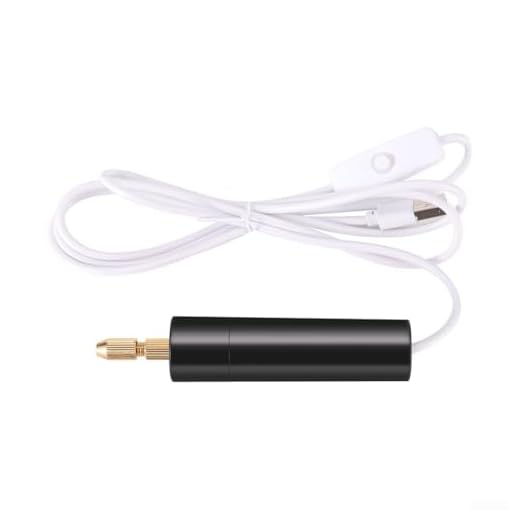 USB Drill Handheld Electric Grinder for Woodworking Craft Tool and Jewellery Making Kit, Portable Rotary Tool for DIY For Drilling and Model Building, Small Boring Machine with Bits(B)