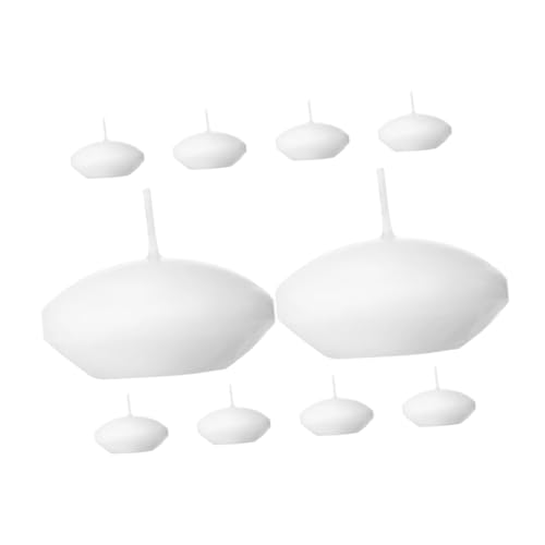 Cabilock 10pcs Dripless Floating Candles for Pool and Unscented Tealight Candles for Weddings Parties Romantic Dinners and Centerpieces