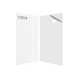 AsmeSonic Grandes Paneles Acústicos Autoadhesivos 116x58x1,8cm, 2 Pack Paneles Aislantes de Pared, 1,35㎡ Revestimiento Acústico & Decoración de Pared para Estudio Oficina, Blanco