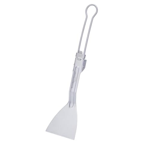 Boundless Voyage Titanium Kitchen Beefsteak Frying Shovel with Folding Handle Barbecue Spatulas Solid Turner Metal Spatula Ti1076T Cover