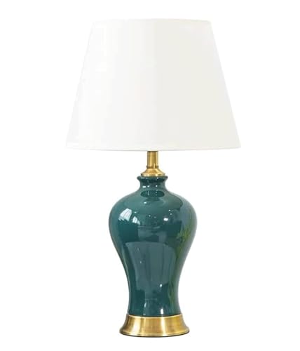 Lampe de table tissu salon et luminaire de chevet céramique chambre
