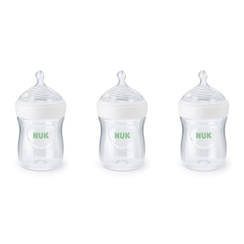 Image of NUK Simply Natural Baby Bottle with SafeTemp, 5 oz, 3 Pack