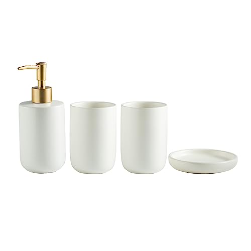 Distributeur de lotion et porte-brosse à dents noir mat pour décoration - 2