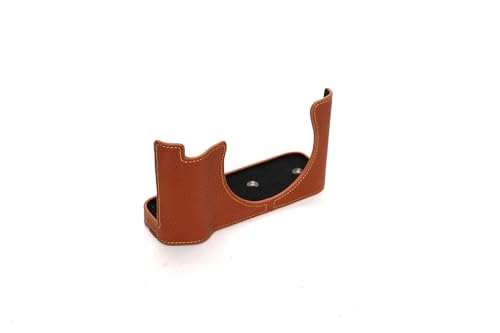 Demi-étui en cuir véritable fait main rufous pour appareil Fujifilm GFX100RF