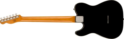 Image of Squier Classic Vibe Baritone Custom Telecaster Electric Guitar, with 2-Year Warranty, Black, Laurel Fingerboard