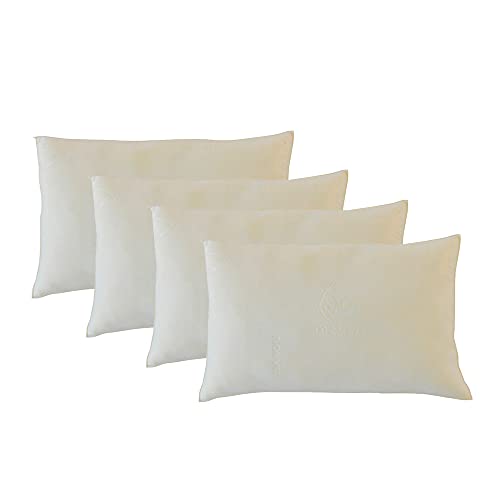 OLYMPE LITERIE Lot de 4 Oreillers Aloe Vera | Mémoire de Forme & Aloe Vera Cover