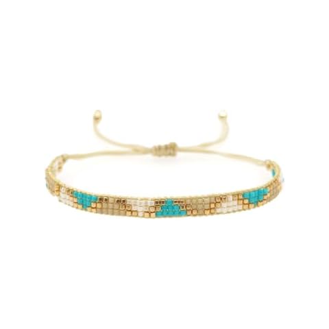 Agriajun Boho Turquoise Seed Bead Bracelet Cover