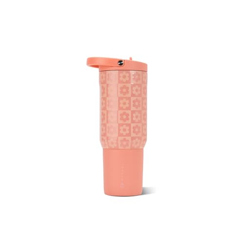 Image of HydroJug Sport 20 oz Insulated Stainless Steel Water Bottle, Daisy Checkers