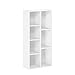 Furinno LUDER Book Shelf, 7-Cube Bookshelf, Bookcase, 9.4 x 19.5 x 41.7, for Living Room, Bedroom, Home Office, White