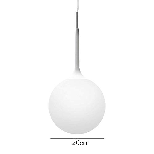 Lámpara colgante moderna blanca de cristal soplado 20cm 8