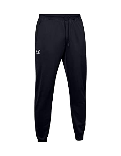 Under Armour Men's Sportstyle Tricot Joggers Pants, Black (001)/Black, Medium Tall
