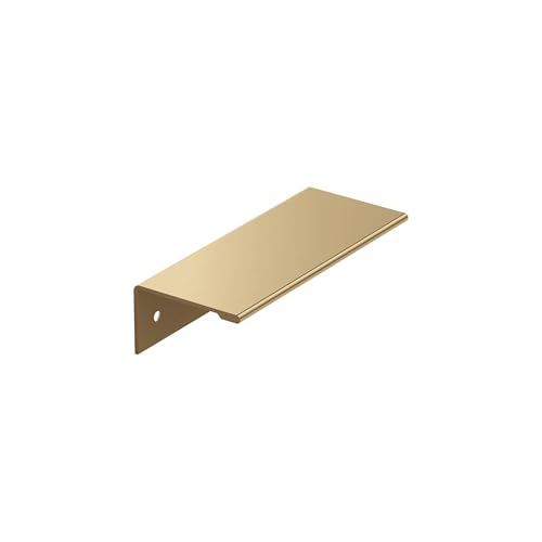 Image of Amerock Edge Pulls 3 inch (76mm) Center-to-Center Champagne Bronze Cabinet Edge Pull - 25 Pack