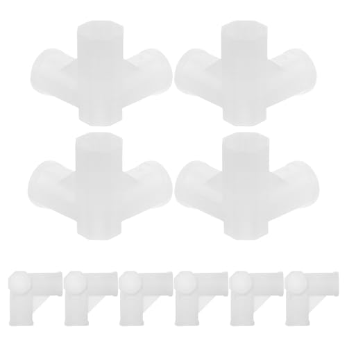 SOLUSTRE Conector de Unión en T de Plástico Reforzado Diámetro Interior 16 MM Juego de 10 Piezas para Barra de Armario Adecuado para Zapateros y Secadoras en Armarios Modulares