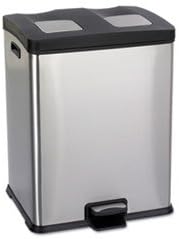(3 Pack Value Bundle) SAF9634SS Right-Size Recycling Station, Rectangular, Steel/Plastic, 15 gal, Stainless/Blk