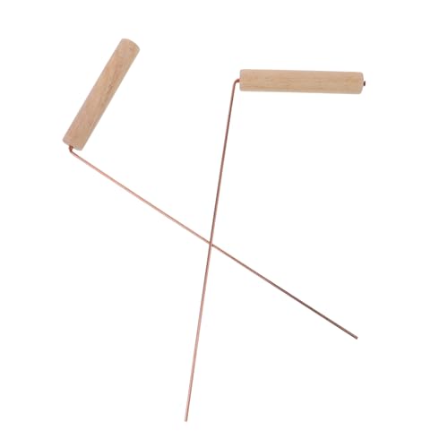 SOLUSTRE 2pcs Brass Prospecting Rods Ghost Divination Rod Kit Outdoor Divining Water Detection Portable Dowling and Witching