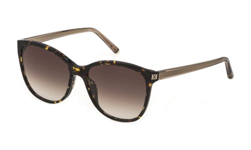 Escada SESC77 Shiny Dark Havana Brille 55 für Damen, Braun, hochglanz (Shiny Dark Havana), 70