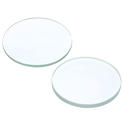 Image of PATIKIL 0.8 inch 1 inch (200mm 300mm) Focal Length Double Convex and Concave Lens Set, Glass Optically Polished Round Edges Lens for Physics Experiment Classroom, Clear