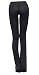 LinvMe Women's Sexy See Through Sheer Long Flare Pants Capris M Black