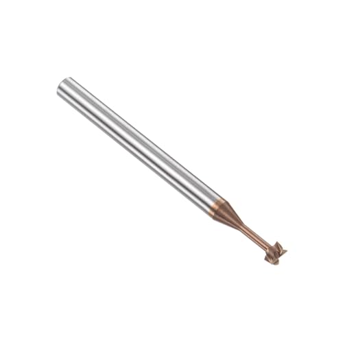 Image of HARFINGTON T Slot End Mill Milling Cutter 4mm Cutting 2mm Depth 4mm Shank Solid Carbide Titanium Coated 4 Flutes for Stainless Steel Alloy