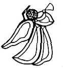 Stained Glass Supplies-Bevel Clusters- Angel w/Horn (4mm)