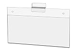 Marketing Holders Slatwall Sign Holder Fits 8.75' x 4' Landscape Advertisements Permits and Licenses Clear...