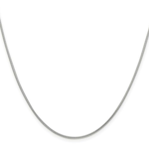 IceCarats 925 Sterling Silver 1.2mm Cubetto Omega Snake Chain Herringbone Necklace