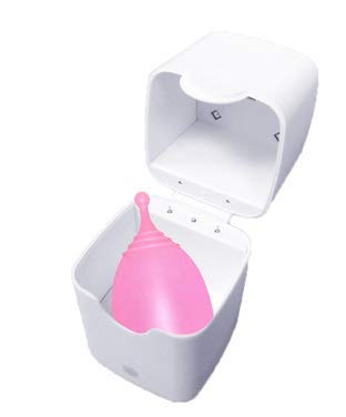 Menstrual Cup Cleaner with Steam and Menstrual Cup sterilizer Tablet- 2Minutes sterilizer Machine, Feminine Hygiene, Leak-Free,Eliminates up to 99.9% (Together with Free Reusable Menstrual Cup)