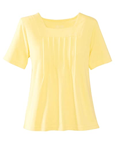 Ultrasofts Square Neck Top - Pintuck Clean-Cut Style with Excellent UV Protection