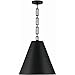 Brian Patrick Flynn for Crystorama Alston 3 Light Matte Black with Antique Gold Chandelier 8687-MK-GA - Lamp Shade, Modern Indoor Hanging Crystal Light Fixture, Farmhouse Kitchen Light for Home