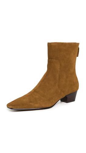 Madewell Women's The Lexie Ankle Boots in Suede, Warm Chestnut, 7 Medium US