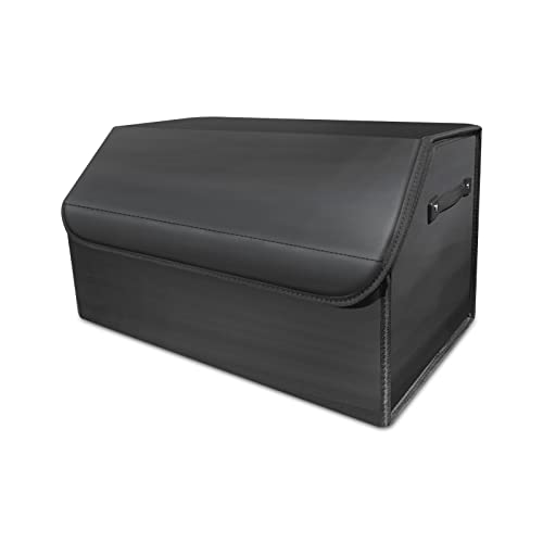 Ergocar Organisateur de Coffre de Voiture Antidérapant, Pliable Sac pour Coffre de Qualité Supérieure avec Couvercle, Organiseur de Coffre avec Manipuler Résistant pour Auto/SUV/Camion(Moyen)