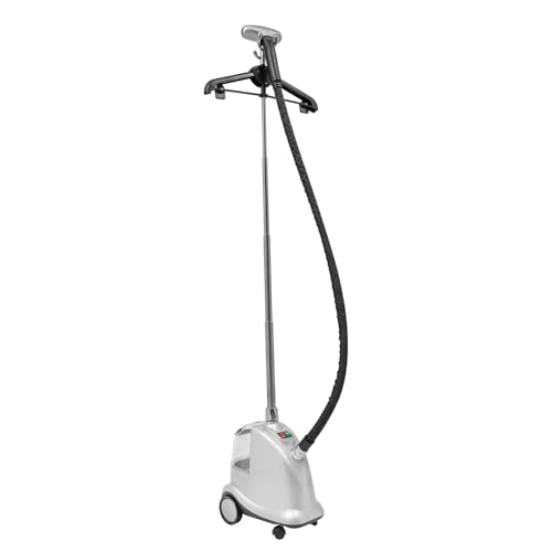 Steamer for Clothes, 1800W Powerful Standing Garment Steamer with Roll Wheels, 3L Water Tank for 90 Mins Continuous Steaming, 60s Fast Heat-up Steaming Wrinkle Remover with Adjustable Height and Gears