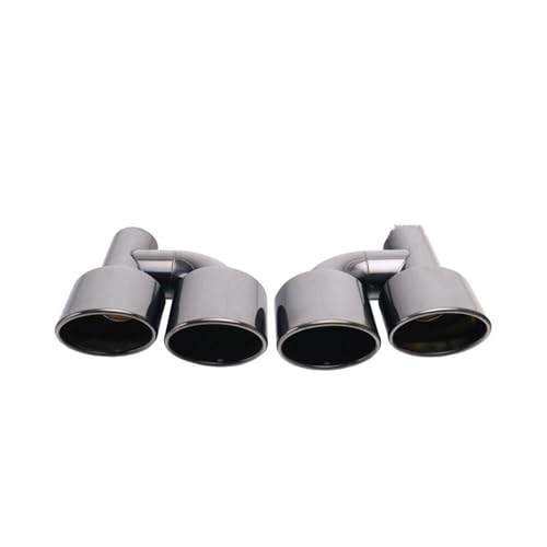 Embouts d'échappement en acier inoxydable chromé double ovale 2.5'' pour voiture