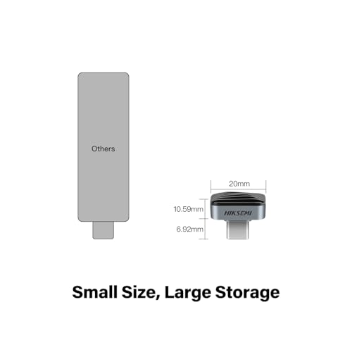 Image of HIKSEMI USB C External SSD Stick 512GB, USB 3.2 Solid State Flash Drive, Speed up to 450MB /s, Mini Type-C USB Stick for iPhone 15 /16 /17, Laptop, MacBook, Android, TV, Car Audio