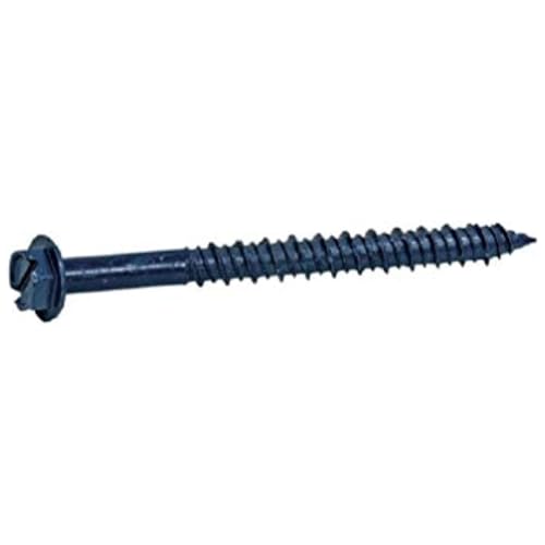 Grip-Rite 3/16 in. Wire X 4 in. L Slotted Hex Washer Head Concrete Screws 100 pk