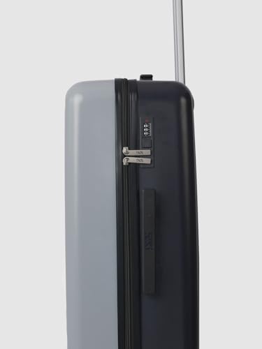 Image of Wiki Ripple Hard Shell Cabin Trolley Bag 55 cm by Wildcraft | Polycarbonate Carry-On Luggage with 8 Spinner Wheels, Combination Lock, Lightweight &Water Resistant Travel Suitcase|Light Grey Black