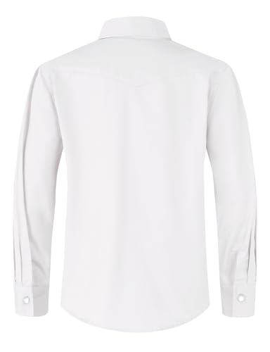 Image of Spring&Gege Boys Long Sleeve Western Cowboys Pearl Snap Button Down Shirts (3-14 Years)