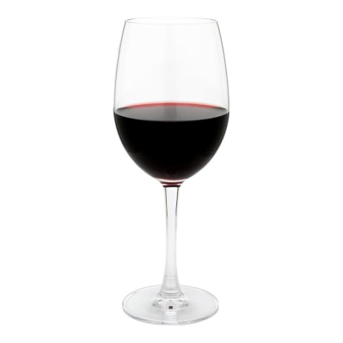 Restaurantware-16 Ounce Pinot Noir Wine Glasses, Set Of 6 Stemmed Crystal Wine Glasses - For White or Red Wines, Laser-Cut Rim, Fine-Blown Crystal Burgundy Glass, Dishwashable Stemware