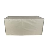 Resistencia a los rayos UV y al polvo: la cubierta para muebles de exterior tiene una capa de recubrimiento UV y un recubrimiento plateado, que puede proteger eficazmente su juego de muebles del daño de los rayos ultravioleta y evitar que la superficie de sus muebles se ensucie.