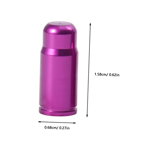 5pcs Tapas de Válvula para Rueda de Bicicleta de Aleación de Aluminio Estilo Francés Morado Previene la Fuga de Aire miniatura 2