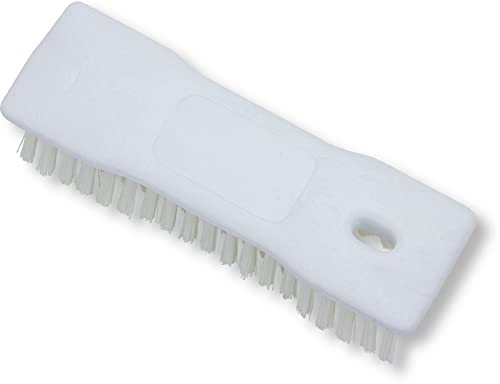 Image of SPARTA Comfort Grip Scrub Brush Hand Brush for Bathroom, Kitchens, Countertop, Plastic, 8 Inches, White, (Pack of 6)